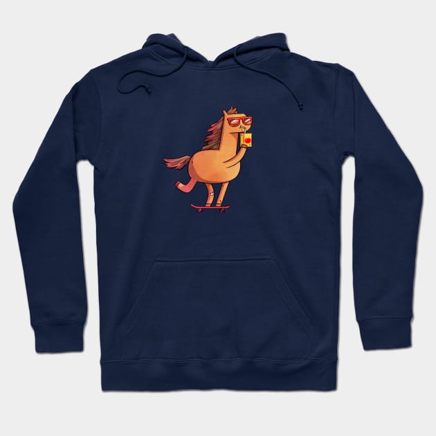 Cool Horse Hoodie by Extra Ordinary Comics